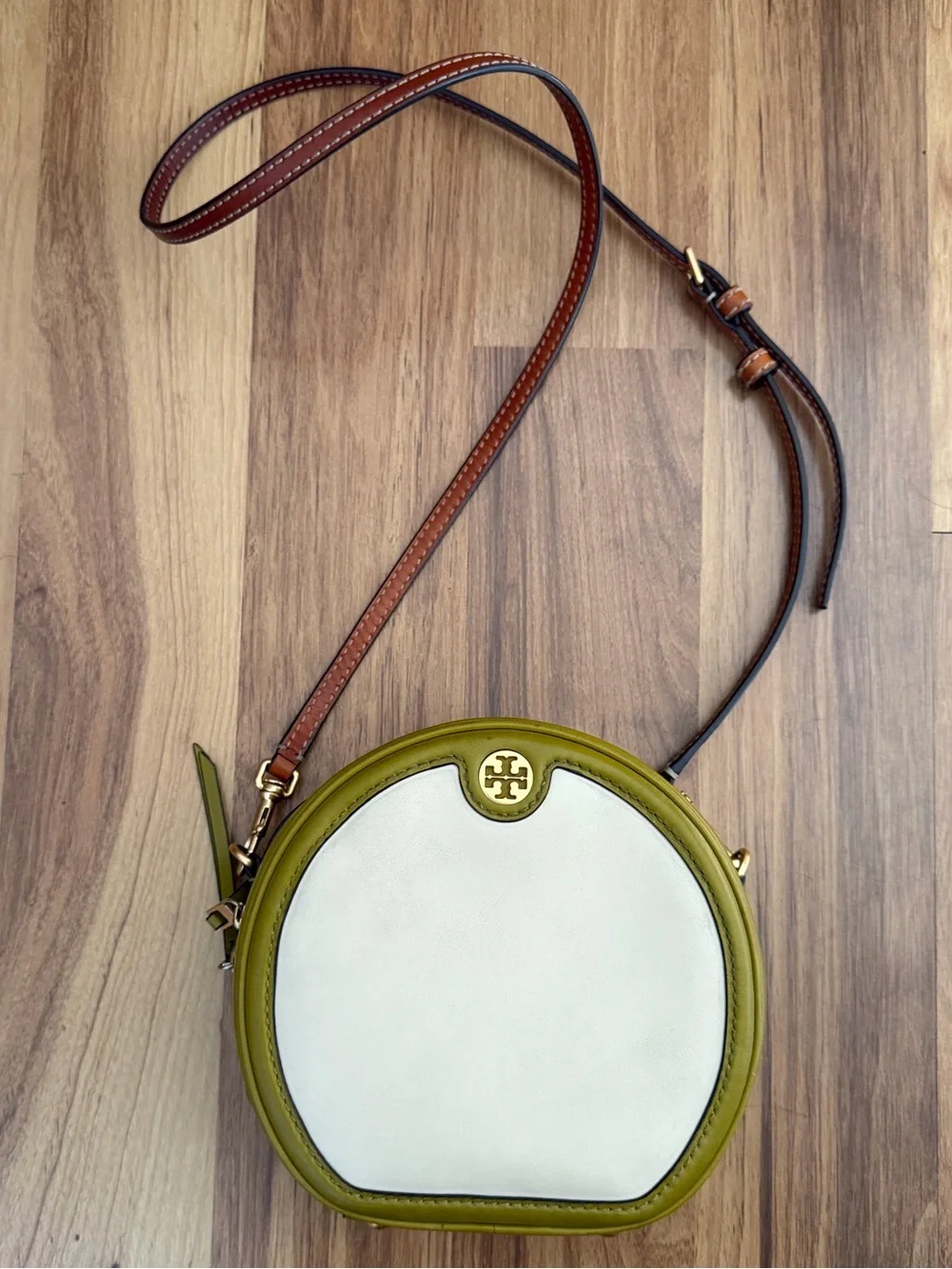 Tory Burch T Monogram Color-Block Circle Bag